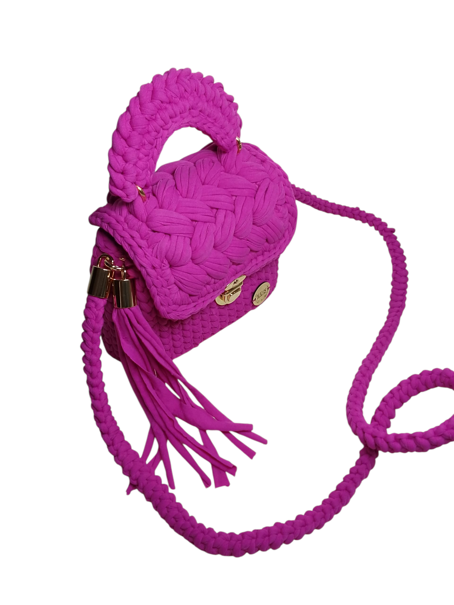 Bolso en trapillo pluma ligero. Pequeño bolso elegante y ligero.