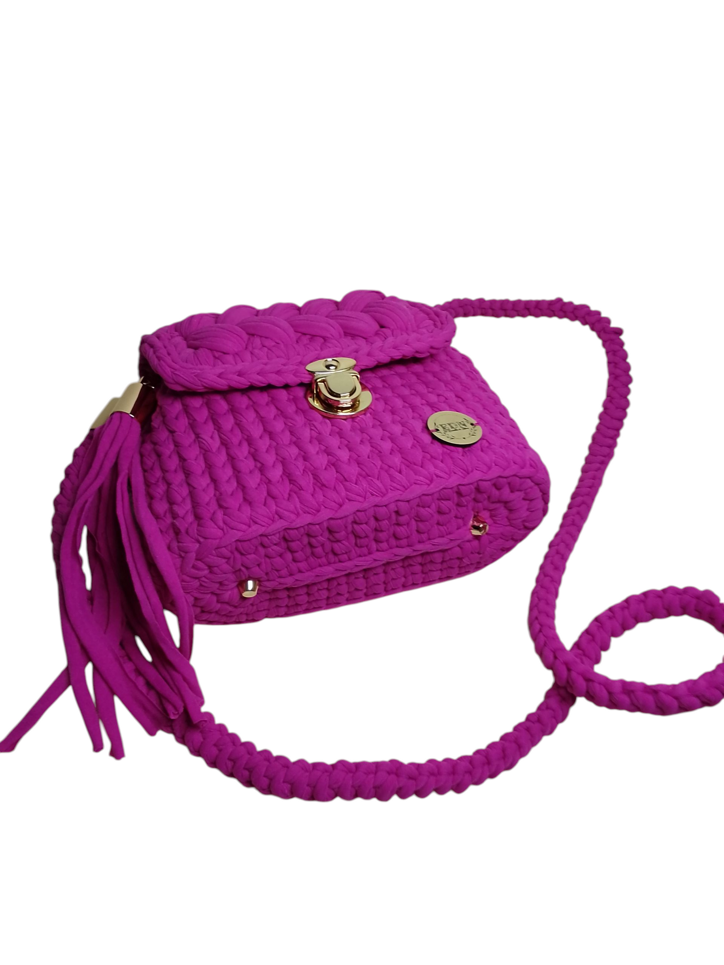 Bolso en trapillo pluma ligero. Pequeño bolso elegante y ligero.