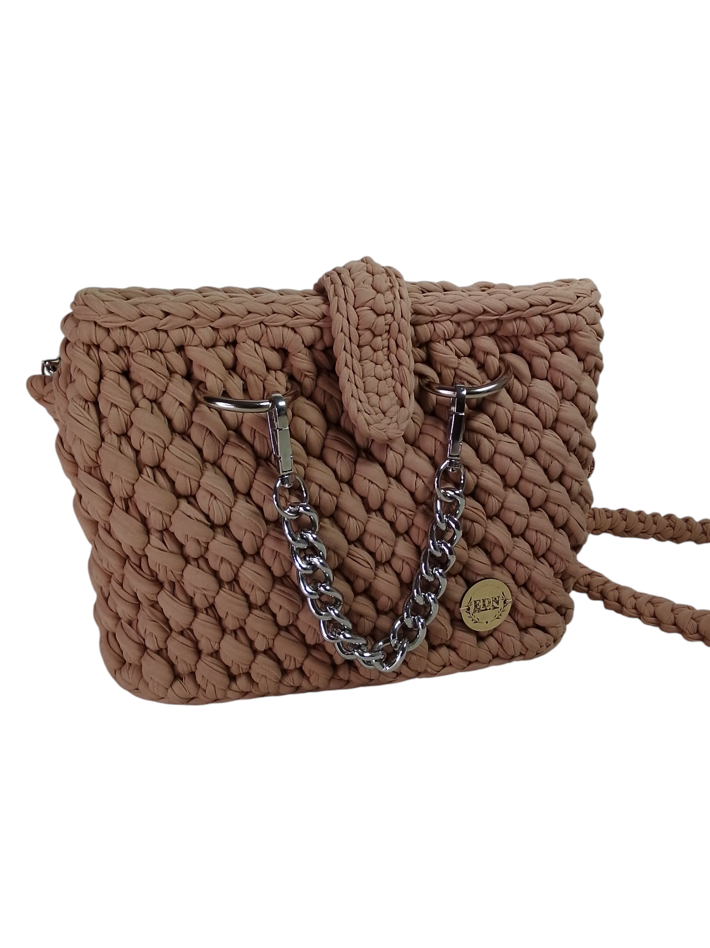Bolso beige elegante hecho a mano. Bolso ligero handmade