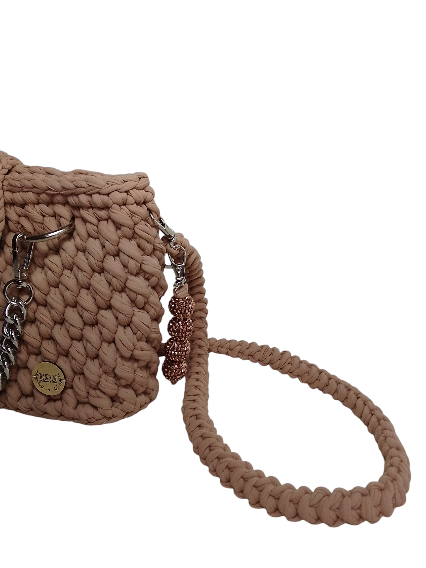Bolso beige elegante hecho a mano. Bolso ligero handmade