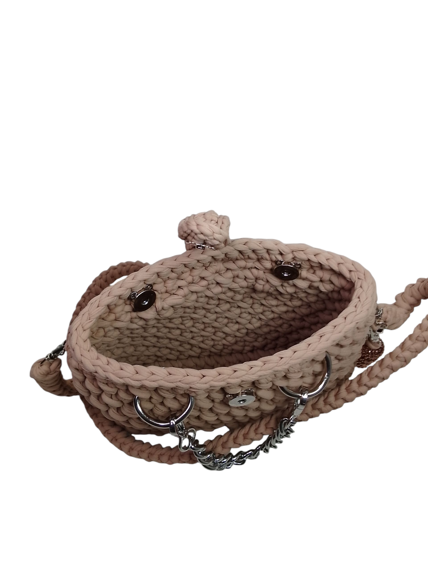 Bolso beige elegante hecho a mano. Bolso ligero handmade
