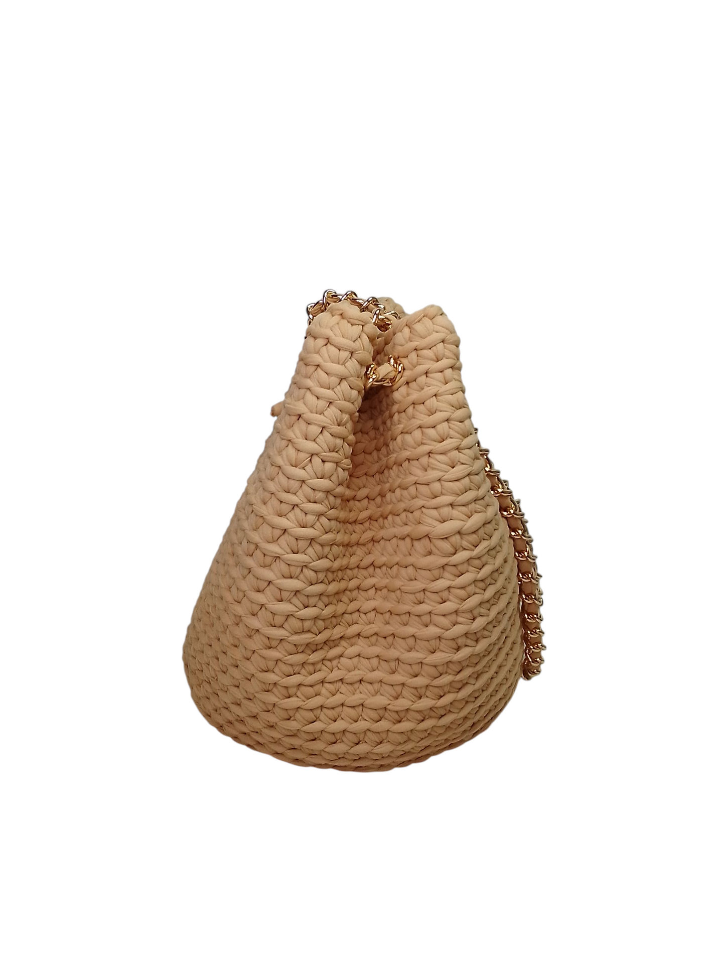 Bolso cubo beige.