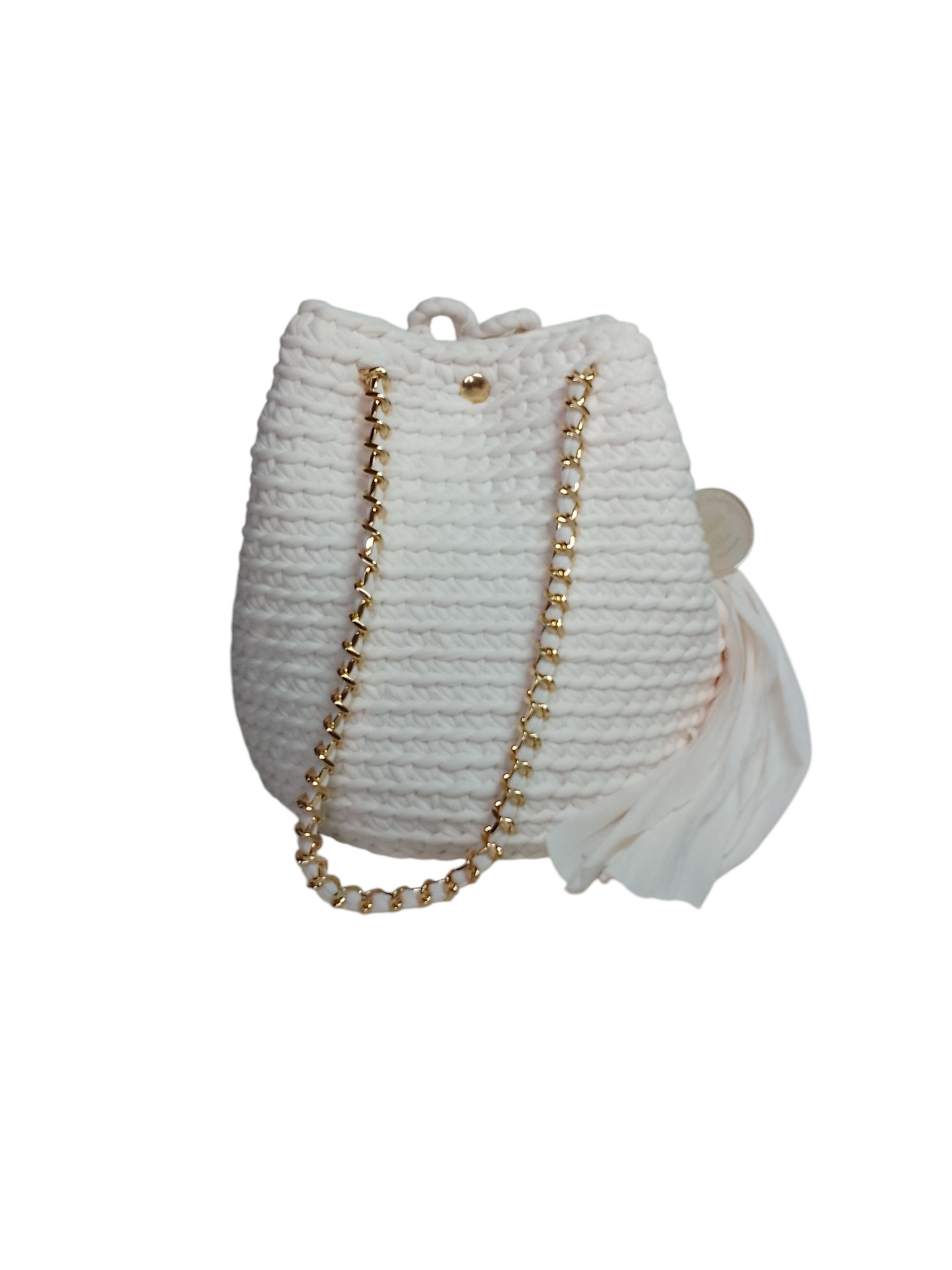 Bolso cubo color crudo (tono rosado suave). Bolso mochila saco crudo. Bolso atemporal