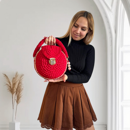 Bolso Lyssny granate y dorado