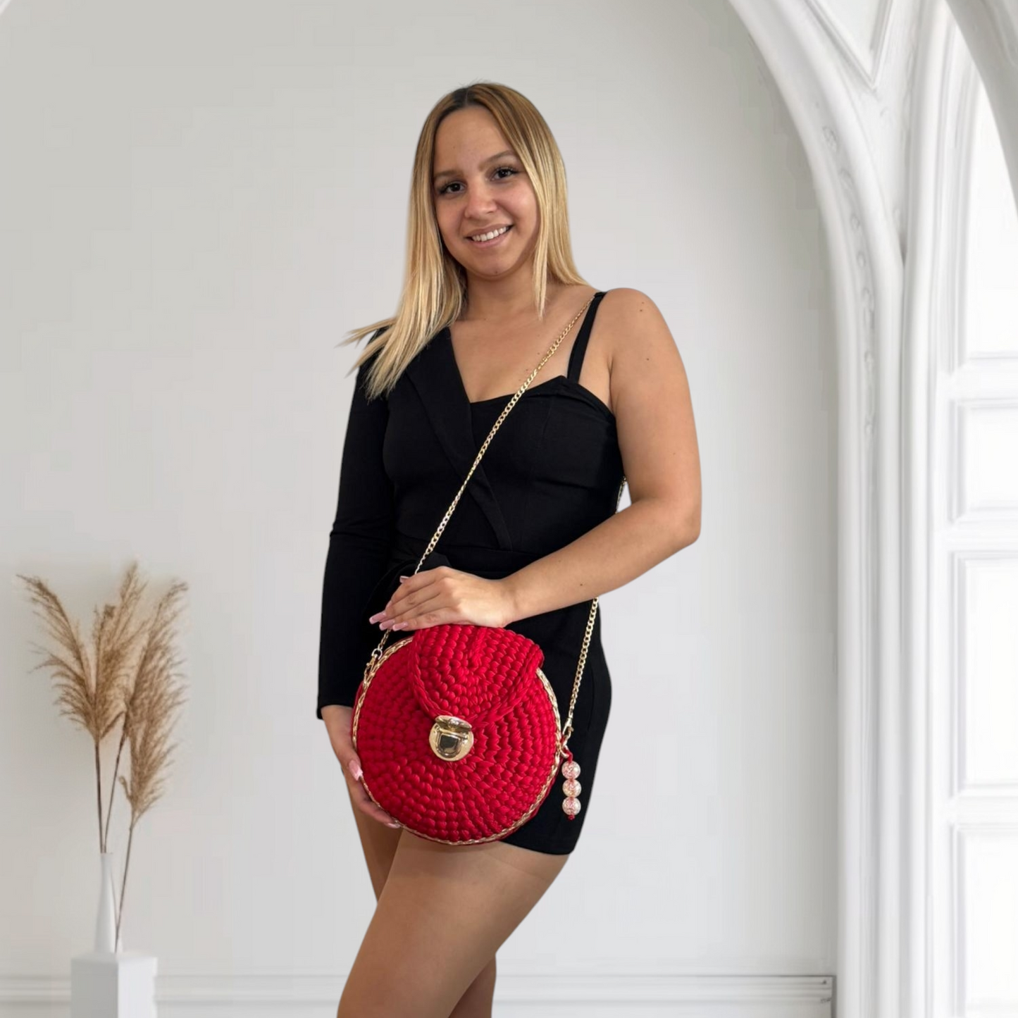 Bolso Lyssny granate y dorado