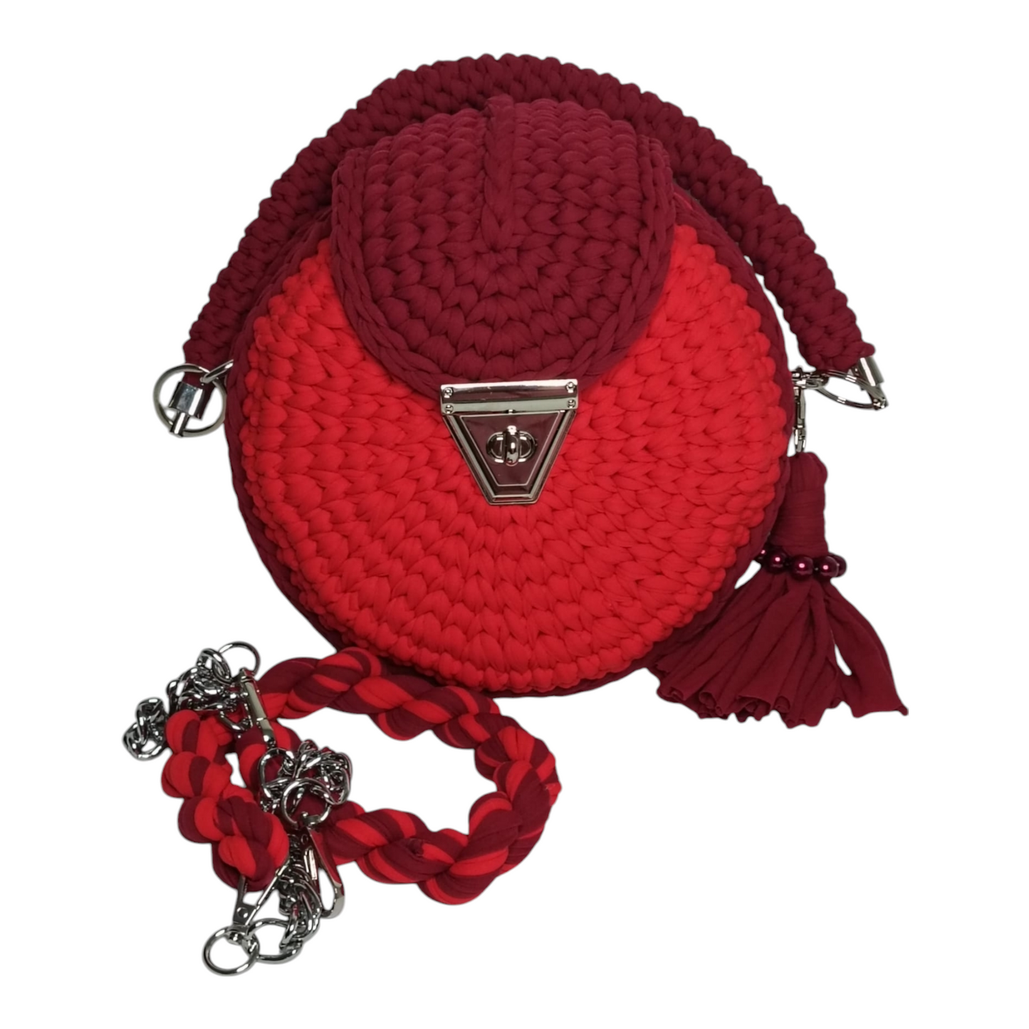 Bolso Lyssny rojo-burdeos
