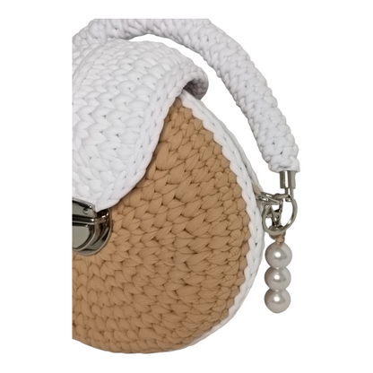 Bolso Lyssny blanco y beige