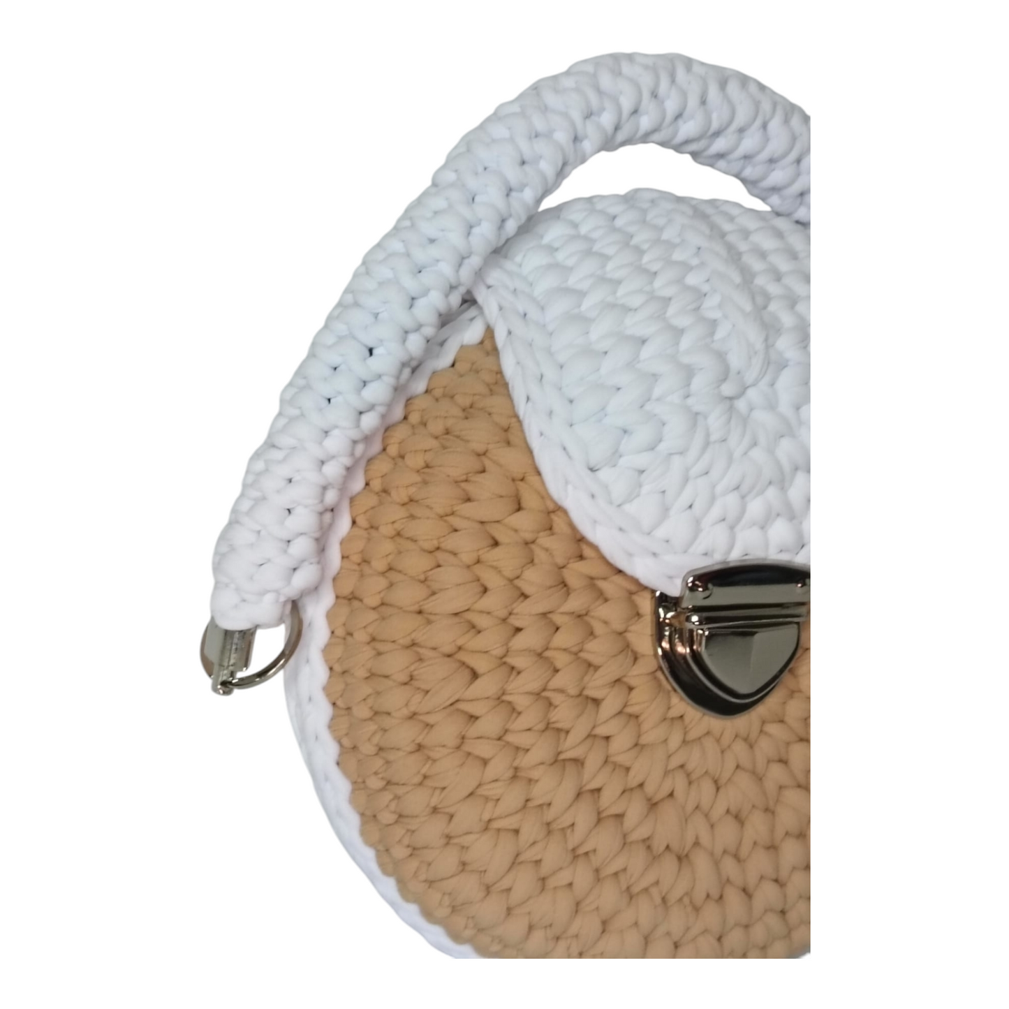 Bolso Lyssny blanco y beige