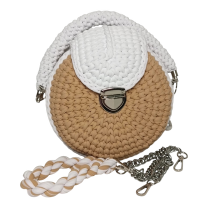 Bolso Lyssny blanco y beige