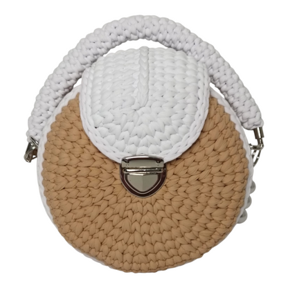 Bolso Lyssny blanco y beige