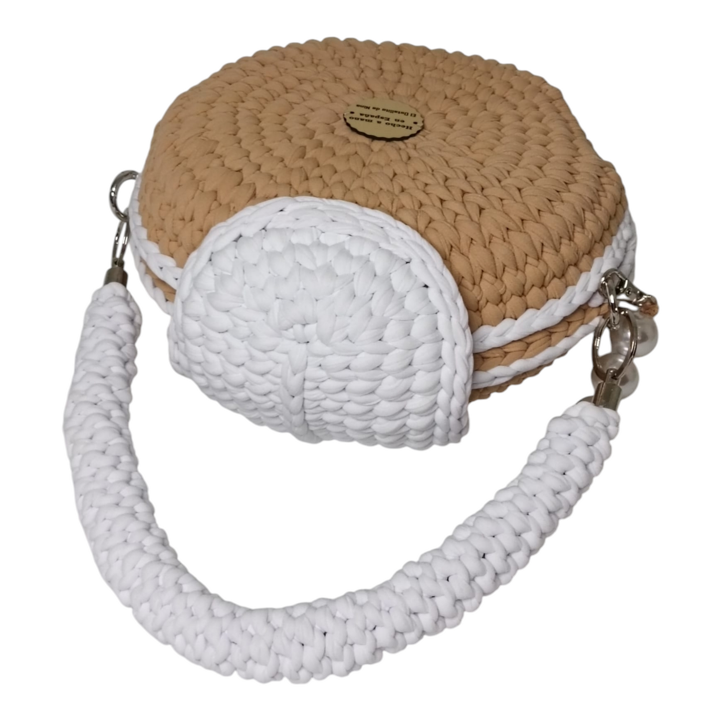 Bolso Lyssny blanco y beige