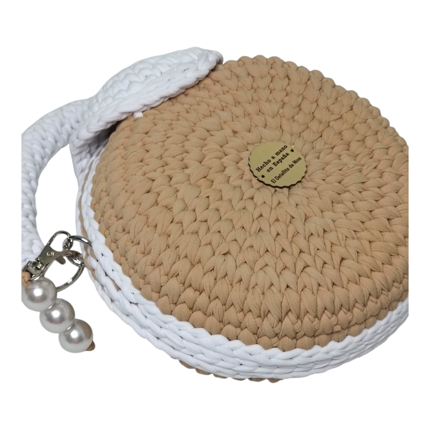 Bolso Lyssny blanco y beige