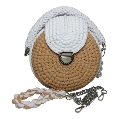 Bolso Lyssny blanco y beige