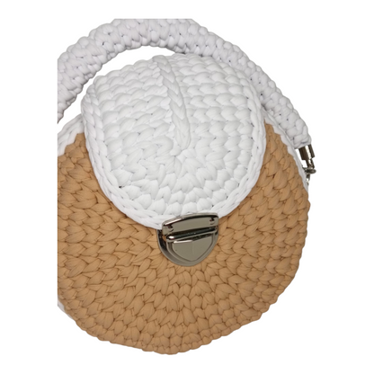 Bolso Lyssny blanco y beige