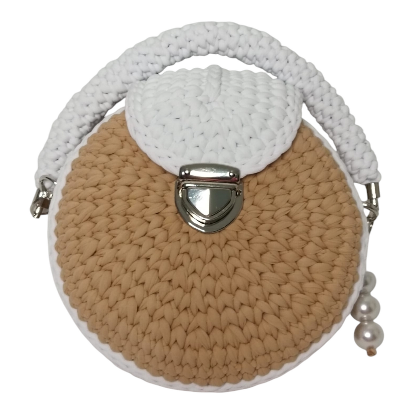 Bolso Lyssny blanco y beige