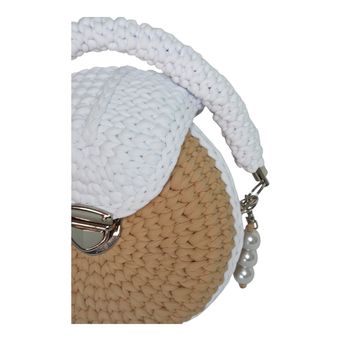 Bolso Lyssny blanco y beige