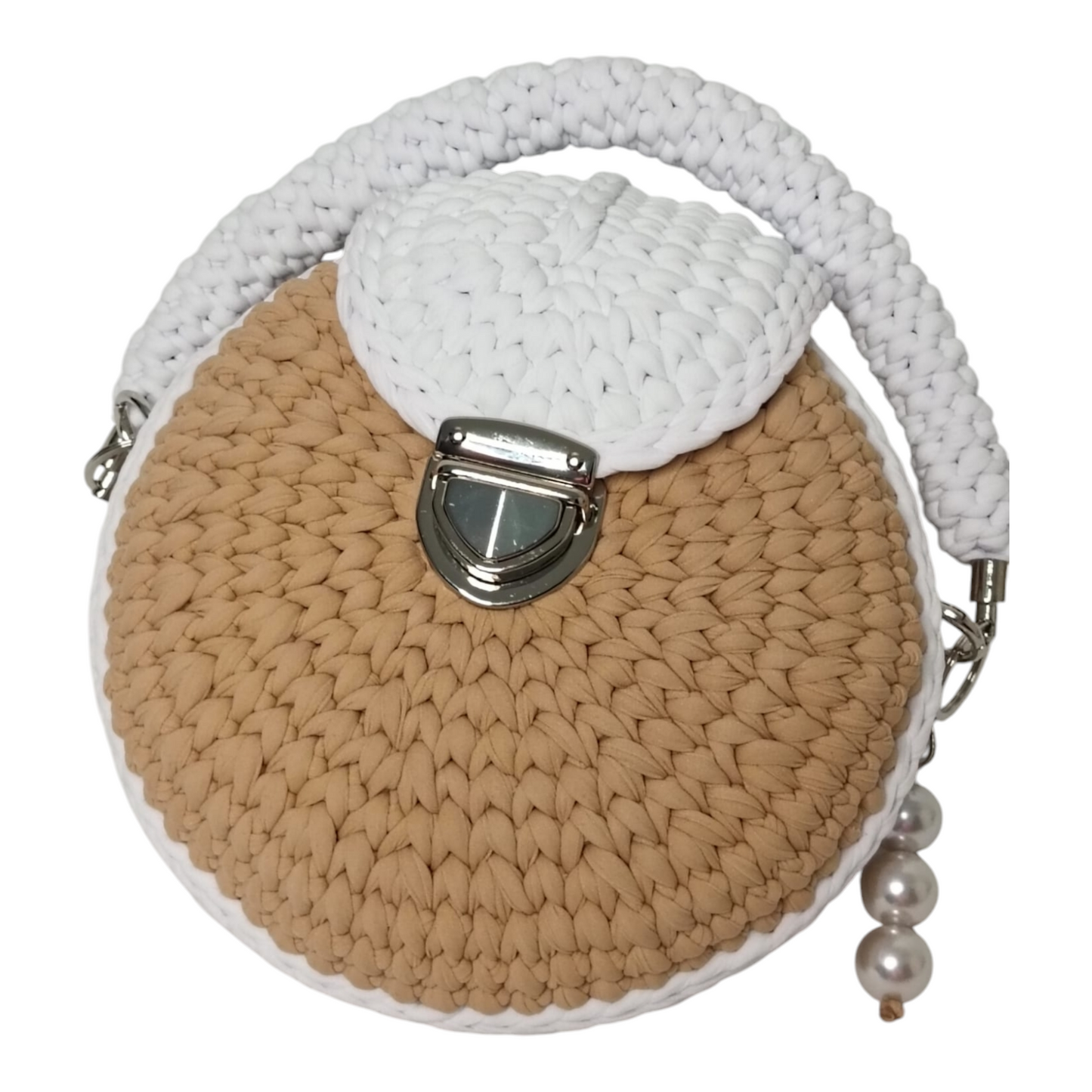 Bolso Lyssny blanco y beige
