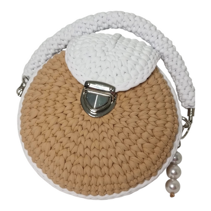 Bolso Lyssny blanco y beige