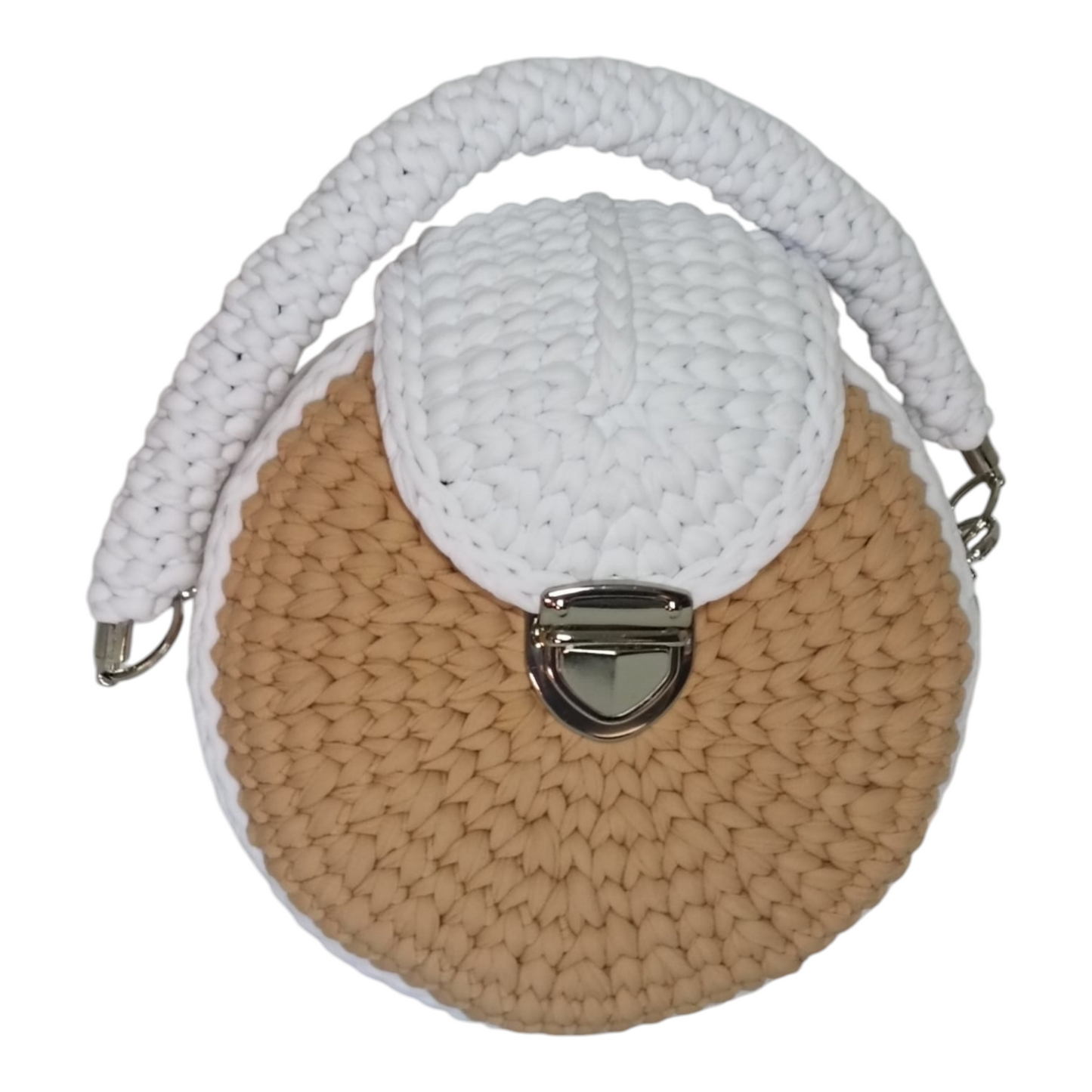 Bolso Lyssny blanco y beige