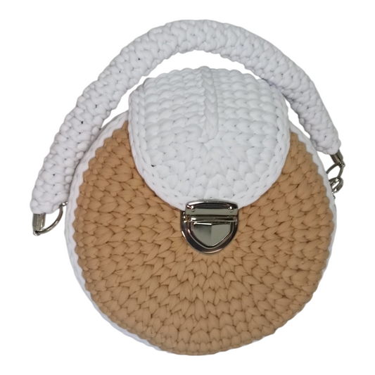 Bolso Lyssny blanco y beige