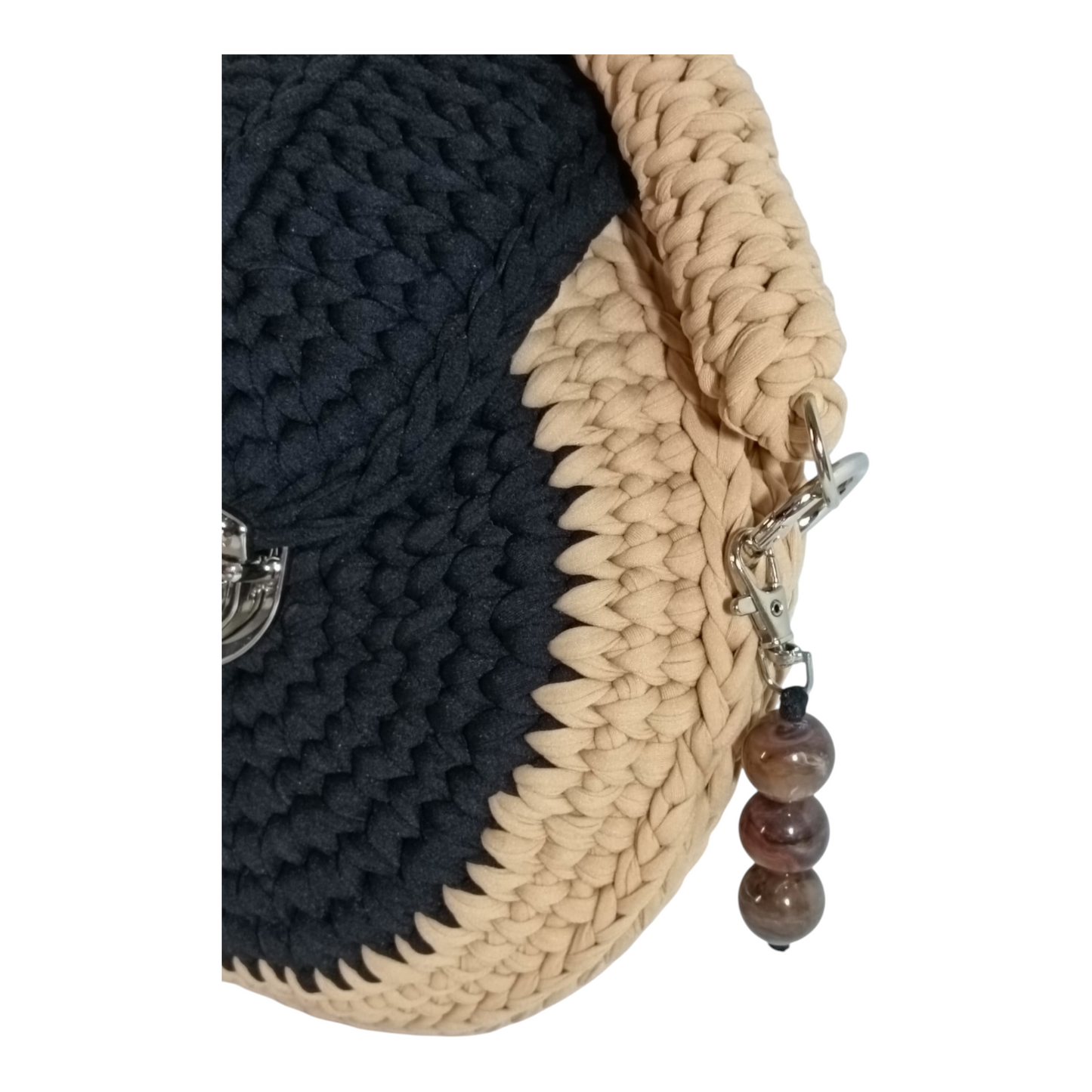 Bolso Lyssny negro y arena
