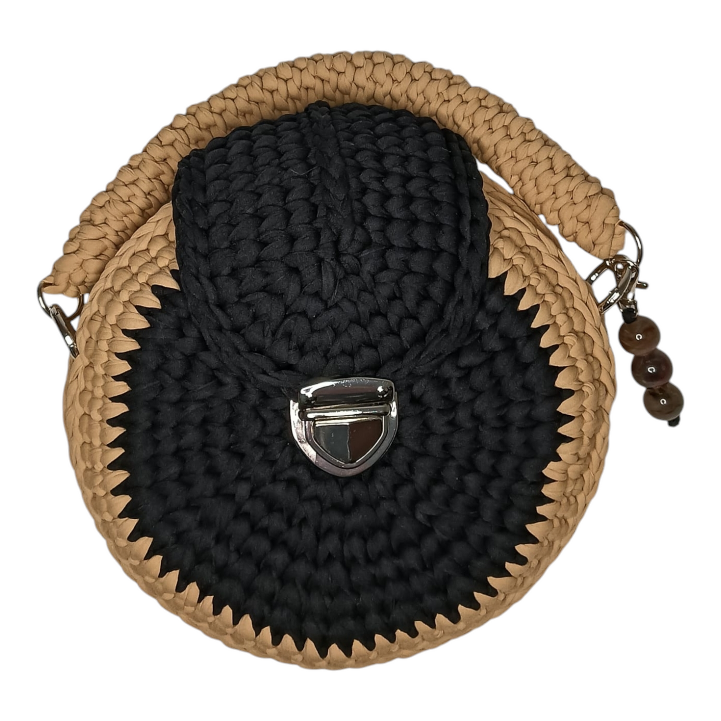 Bolso Lyssny negro y arena