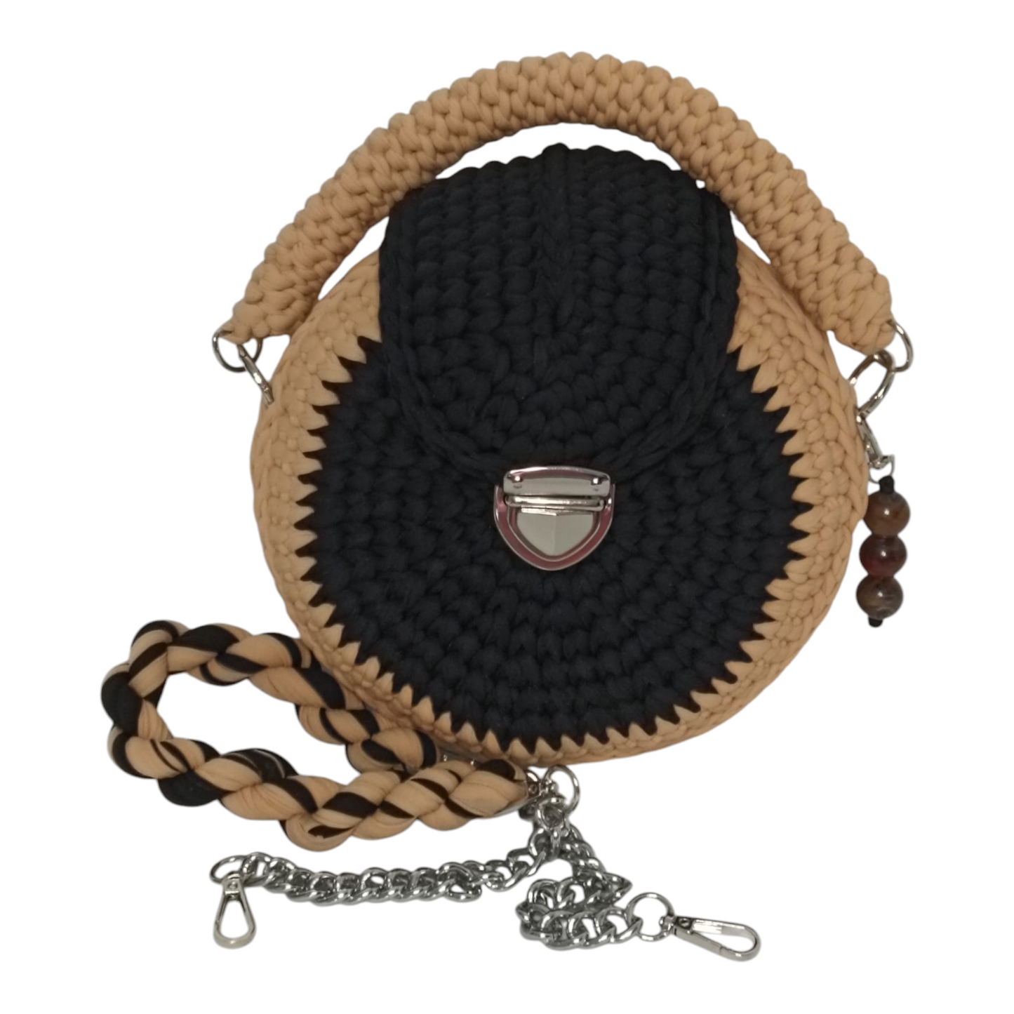 Bolso Lyssny negro y arena