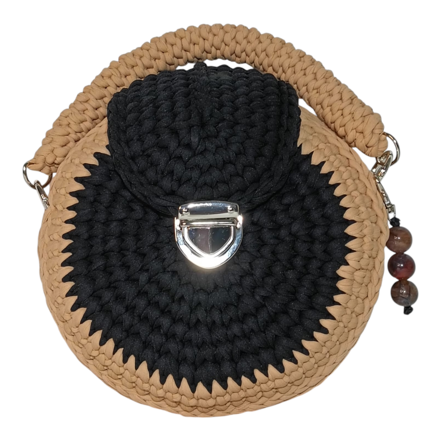 Bolso Lyssny negro y arena