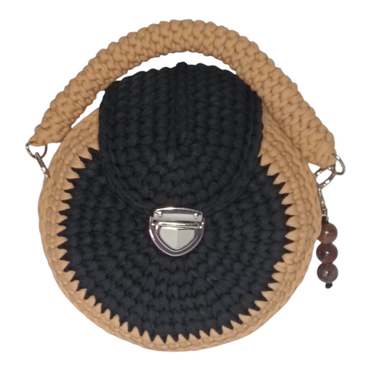 Bolso Lyssny negro y arena
